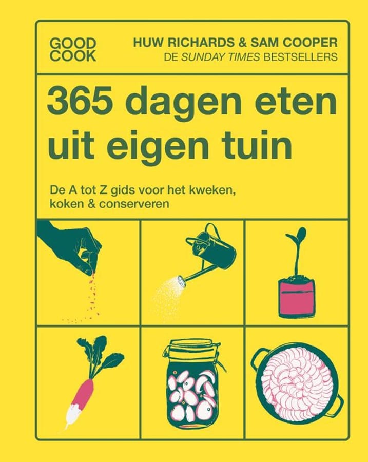 365 dagen eten uit eigen tuin (Huw Richards) boek